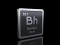 Bohrium Bh, element symbol from periodic table series Royalty Free Stock Photo