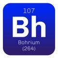 Bohrium chemical element Royalty Free Stock Photo