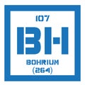 Bohrium chemical element Royalty Free Stock Photo