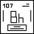 Bohrium Outline Vector Icon Royalty Free Stock Photo