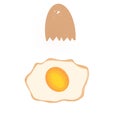 Boil egg with crack shell Royalty Free Stock Photo