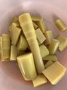 Boiled bamboo shoots for Thai side dish vegetables