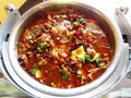 Boiled beef in chili soup