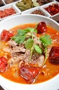 Boiled beef in chili soup