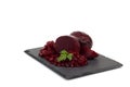 Boiled beetroot cut into slices Royalty Free Stock Photo