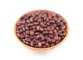 Boiled black beans in a teracotta bowl Royalty Free Stock Photo