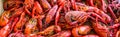 Boiled Cajun Crawfish ready for consumption Royalty Free Stock Photo