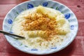 Boiled cassava with coconut and sesame, Tay Ninh province, Vietnam