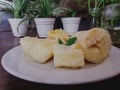 boiled cassava is a traditional Indonesian food