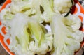 Boiled chopped cauliflower.
