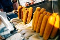 Boiled corn in Istanbul Royalty Free Stock Photo