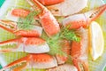 Boiled crab claws Royalty Free Stock Photo