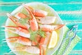 Boiled crab claws Royalty Free Stock Photo