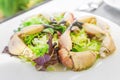 Boiled crab claws on a plate Royalty Free Stock Photo