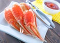 Boiled crab claws Royalty Free Stock Photo