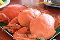 Boiled crabs