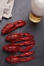 Boiled crayfish and beer