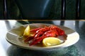 Boiled Crayfish Dinner Royalty Free Stock Photo