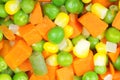 Boiled diced vegetables