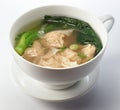 Boiled Dumplings with Soup Royalty Free Stock Photo