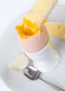 Boiled Egg and buttered soldiers Royalty Free Stock Photo