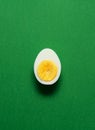 Boiled egg cut in half. Royalty Free Stock Photo