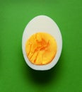 Boiled egg cut in half. Royalty Free Stock Photo