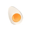 The boiled egg is cut off. Print for stickers, cards, invitations, banners, posters, menus, cafes, kitchen, wrapping paper, statio