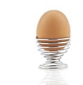 Boiled egg in egg cup