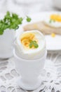 Boiled egg in eggcup