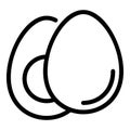 Boiled egg icon, outline style Royalty Free Stock Photo