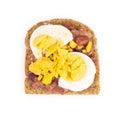 Boiled egg sandwich Royalty Free Stock Photo