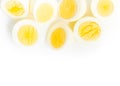 Boiled Egg Sliced Frame Royalty Free Stock Photo