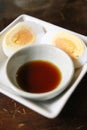 Boiled egg with soy sauce