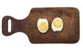 Boiled egg split in two halves Royalty Free Stock Photo