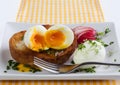 Boiled egg and toast Royalty Free Stock Photo