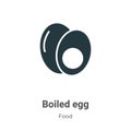 Boiled egg vector icon on white background. Flat vector boiled egg icon symbol sign from modern food collection for mobile concept Royalty Free Stock Photo