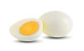 Boiled egg on white background Royalty Free Stock Photo