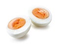 Boiled egg on white background Royalty Free Stock Photo
