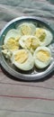 Boiled eggs healthy food in madhubani India