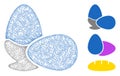 Boiled Eggs Polygonal Web Vector Mesh Illustration Royalty Free Stock Photo