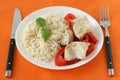Boiled fish pepper and rice