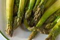 Boiled green asparagus