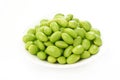Boiled green soybeans seeds