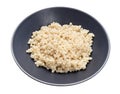 Boiled israeli pearl couscous in bowl isolated Royalty Free Stock Photo