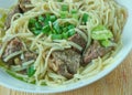 Boiled lamb with noodles