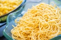 Boiled pasta for cooking spaghetti italiand food Royalty Free Stock Photo