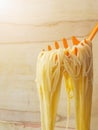 Boiled pasta spaghetti. Royalty Free Stock Photo