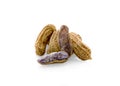 Boiled peanuts isolated on white background Royalty Free Stock Photo