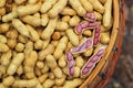 Boiled peanuts in the market